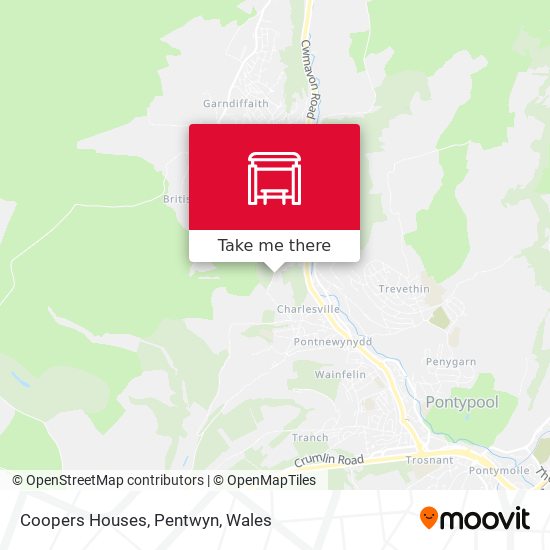 Coopers Houses, Pentwyn map