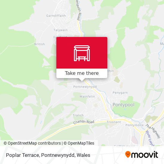 Poplar Terrace, Pontnewynydd map