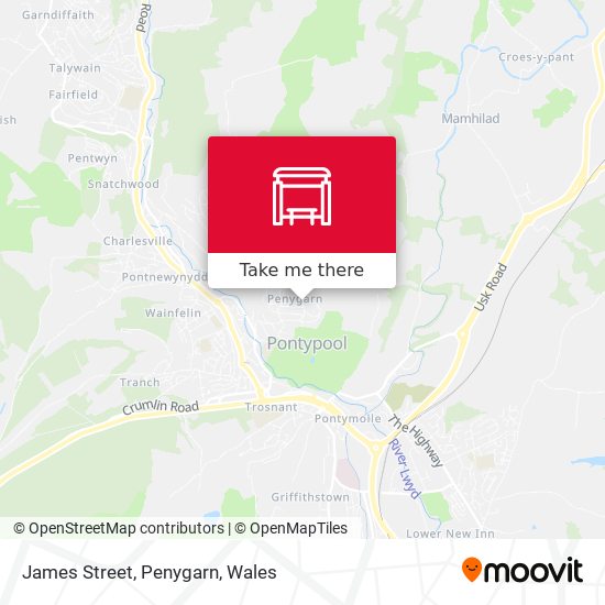 James Street, Penygarn map