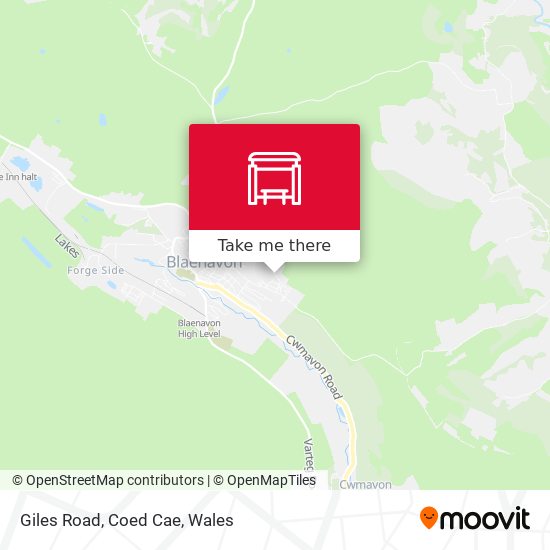 Giles Road, Coed Cae map