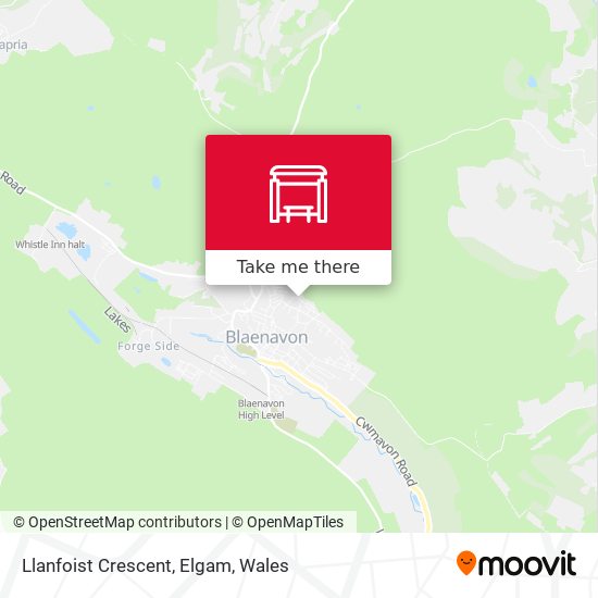 Llanfoist Crescent, Elgam map