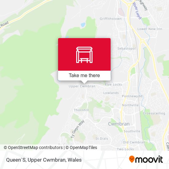 Queen`S, Upper Cwmbran map