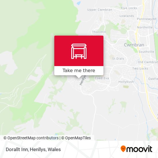 Dorallt Inn, Henllys map