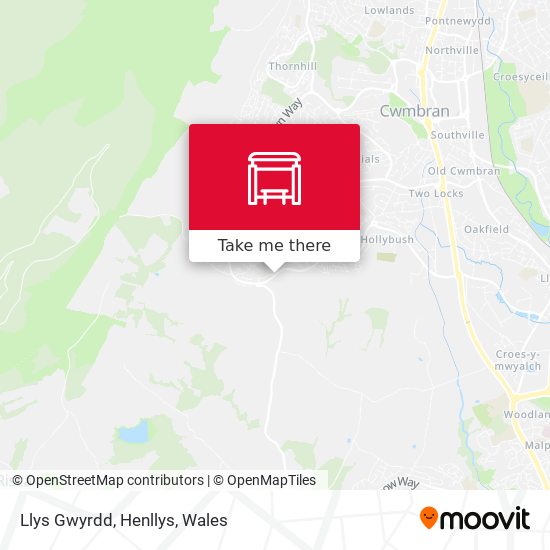 Llys Gwyrdd, Henllys map