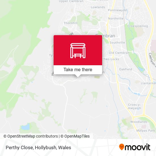 Perthy Close, Hollybush map