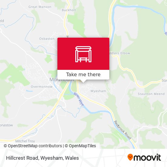 Hillcrest Road, Wyesham map