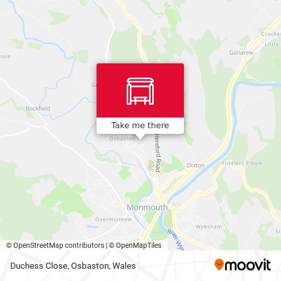 Duchess Close, Osbaston map