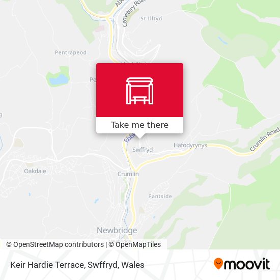 Keir Hardie Terrace, Swffryd map