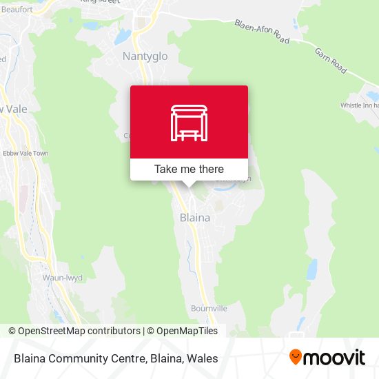Blaina Community Centre, Blaina map