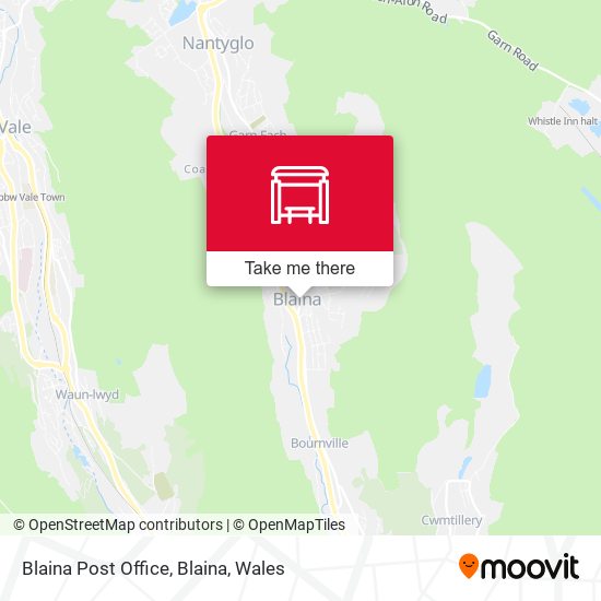 Blaina Post Office, Blaina map