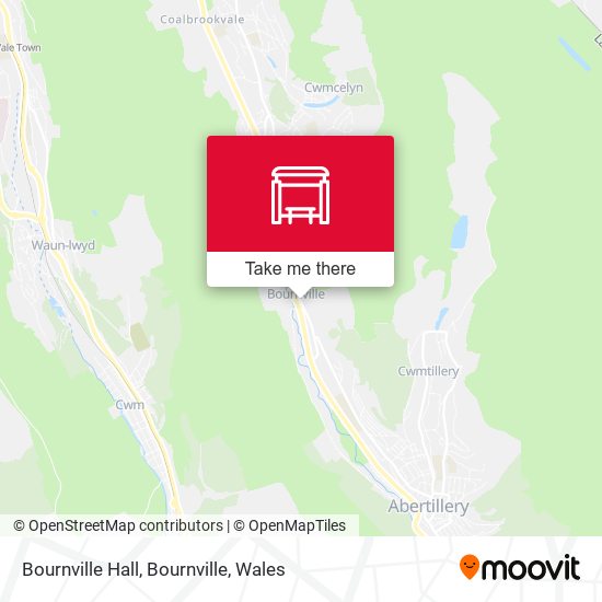 Bournville Hall, Bournville map