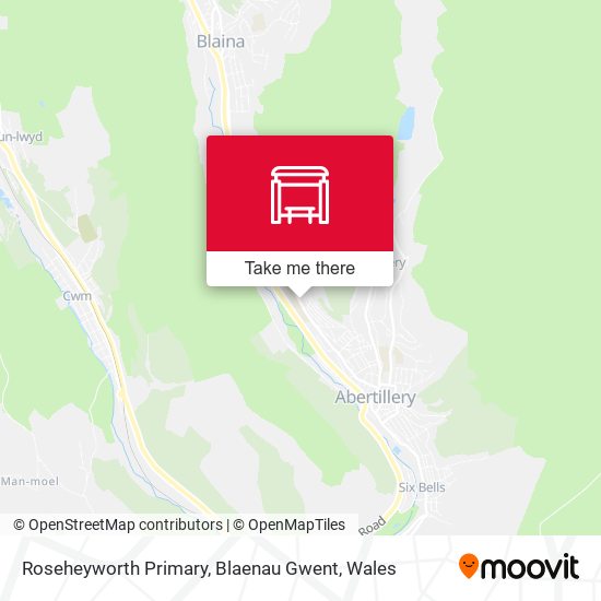 Roseheyworth Primary, Blaenau Gwent map