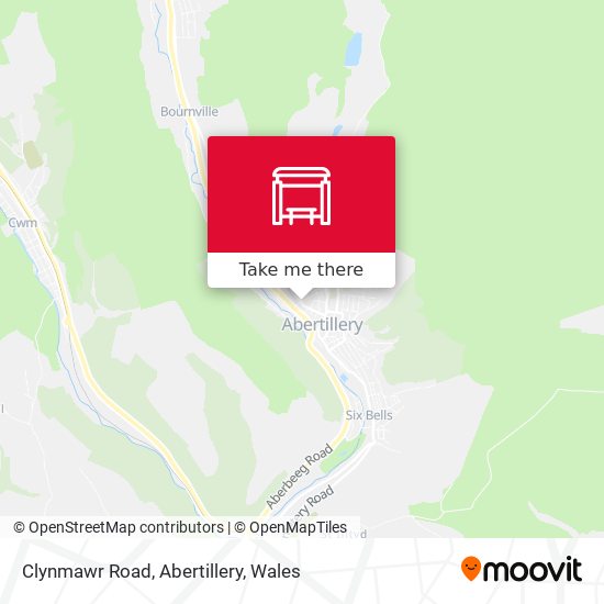 Clynmawr Road, Abertillery map