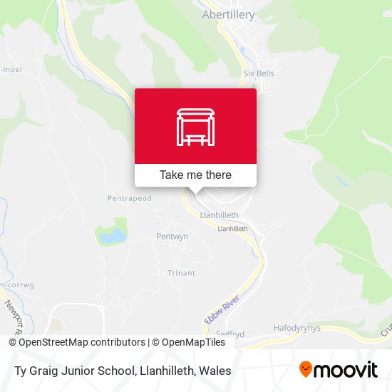 Ty Graig Junior School, Llanhilleth map