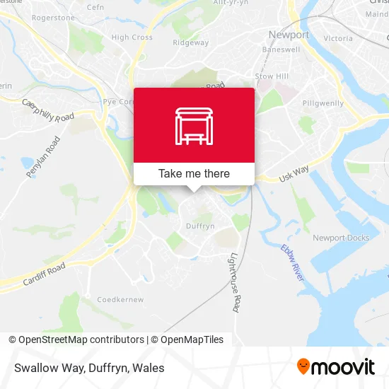 Swallow Way, Duffryn map