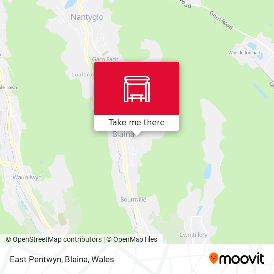 East Pentwyn, Blaina map