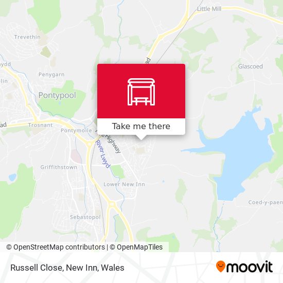 Russell Close, New Inn map