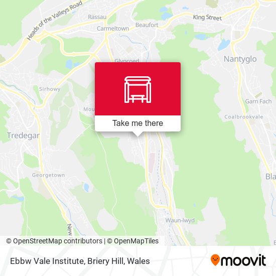 Ebbw Vale Institute, Briery Hill map
