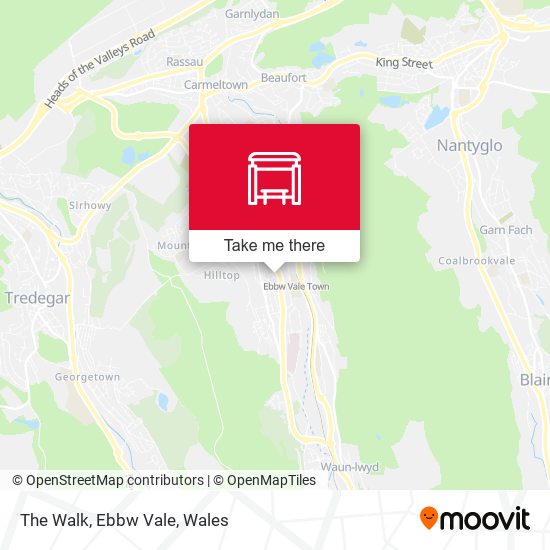 The Walk, Ebbw Vale map
