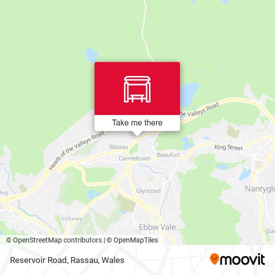 Reservoir Road, Rassau map