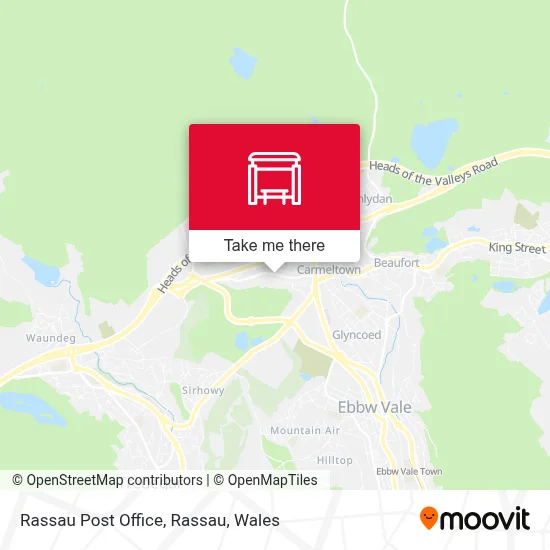 Rassau Post Office, Rassau map