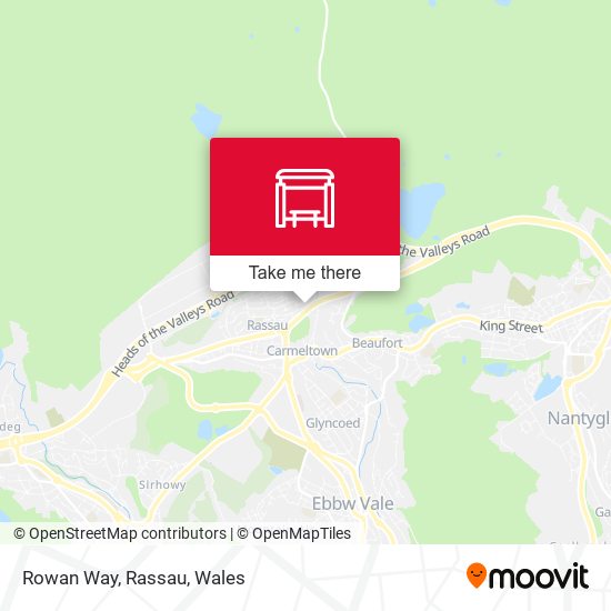 Rowan Way, Rassau map