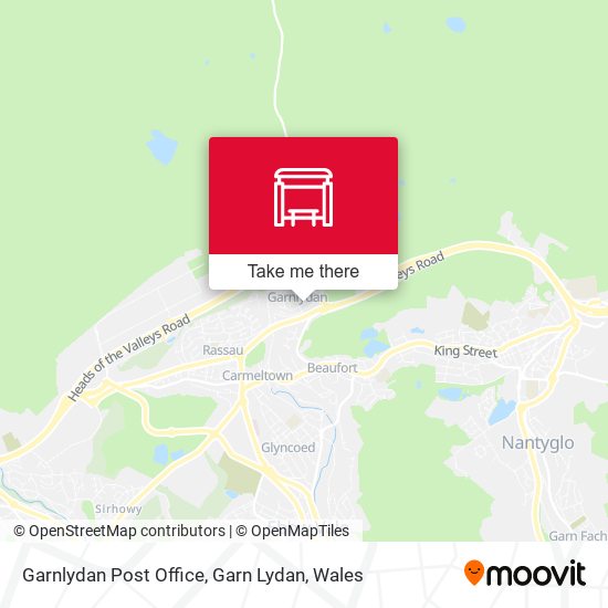 Garnlydan Post Office, Garn Lydan map