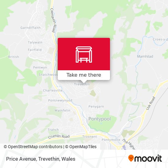 Price Avenue, Trevethin map
