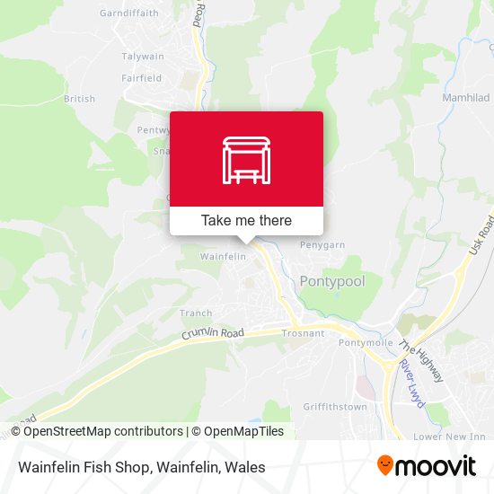 Wainfelin Fish Shop, Wainfelin map