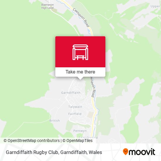 Garndiffaith Rugby Club, Garndiffaith map
