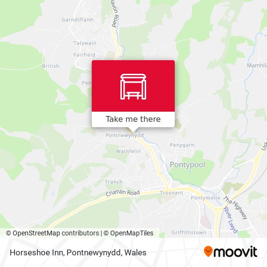 Horseshoe Inn, Pontnewynydd map