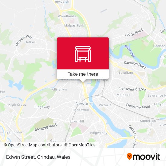 Edwin Street, Crindau map