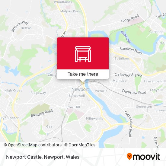 Newport Castle, Newport map