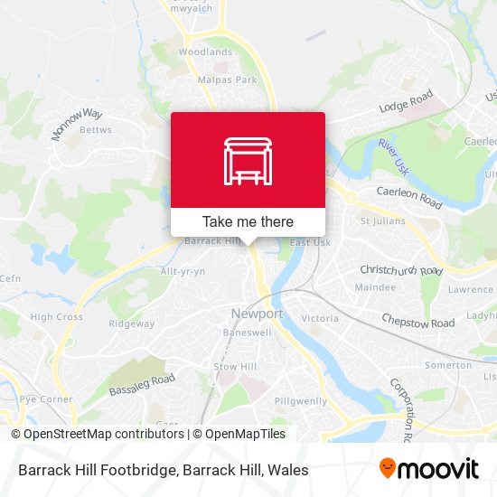 Barrack Hill Footbridge, Barrack Hill map