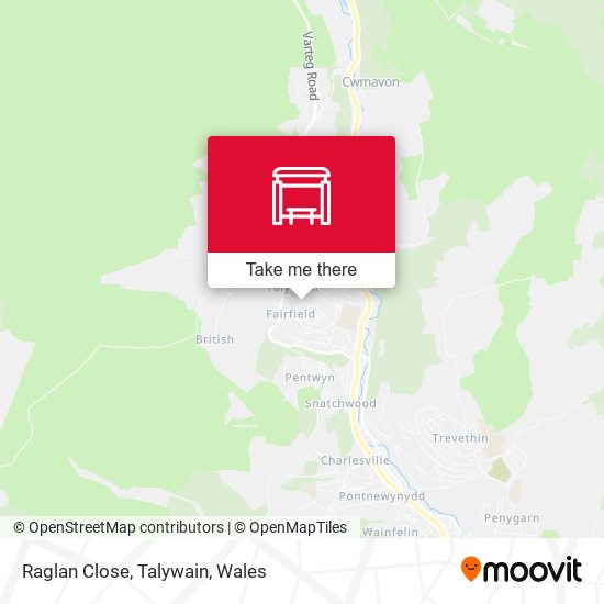 Raglan Close, Talywain map