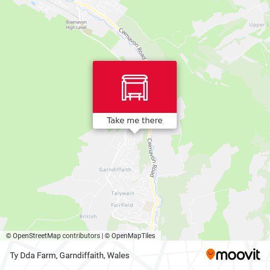 Ty Dda Farm, Garndiffaith map