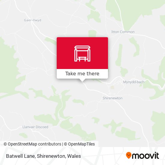 Batwell Lane, Shirenewton map