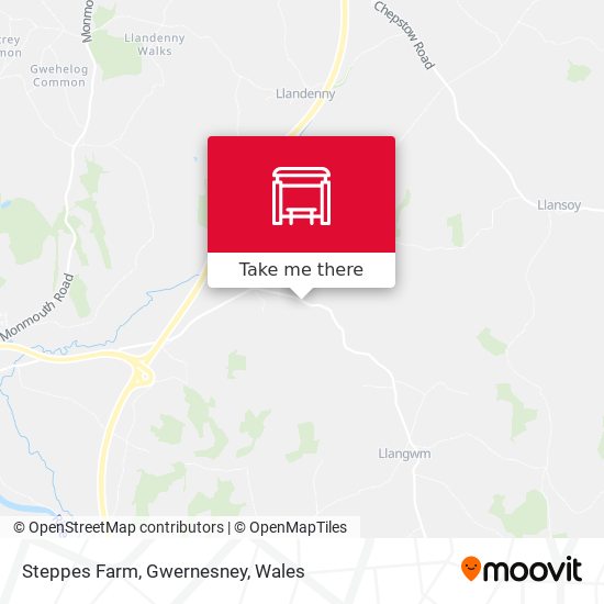 Steppes Farm, Gwernesney map