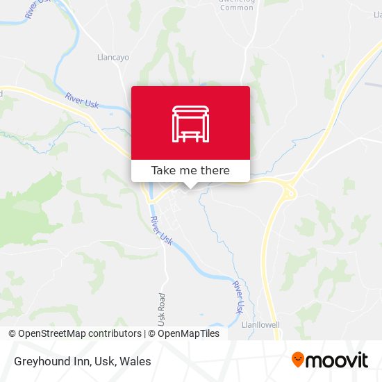 Greyhound Inn, Usk map