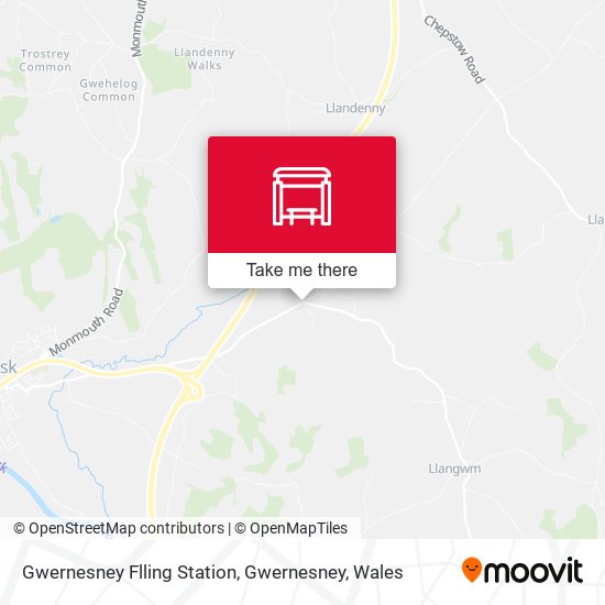 Gwernesney Flling Station, Gwernesney map