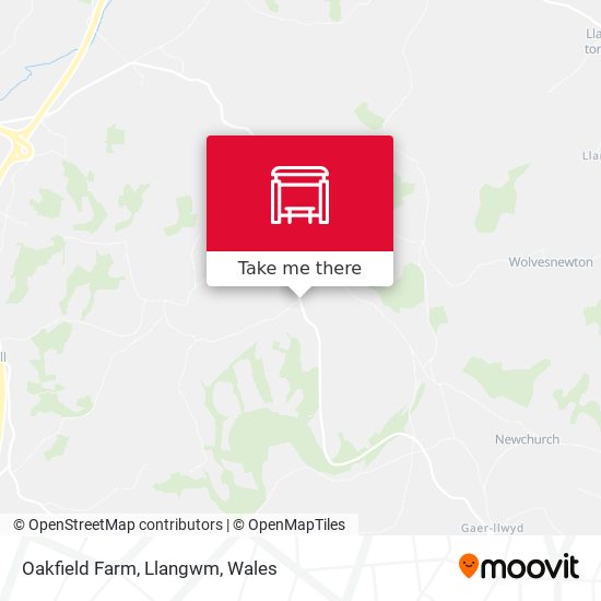 Oakfield Farm, Llangwm map