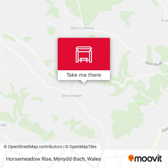 Horsemeadow Rise, Mynydd-Bach map