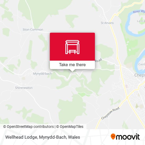 Wellhead Lodge, Mynydd-Bach map