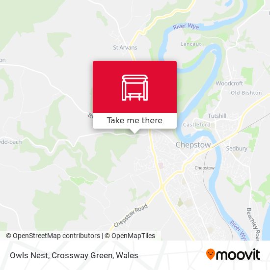 Owls Nest, Crossway Green map