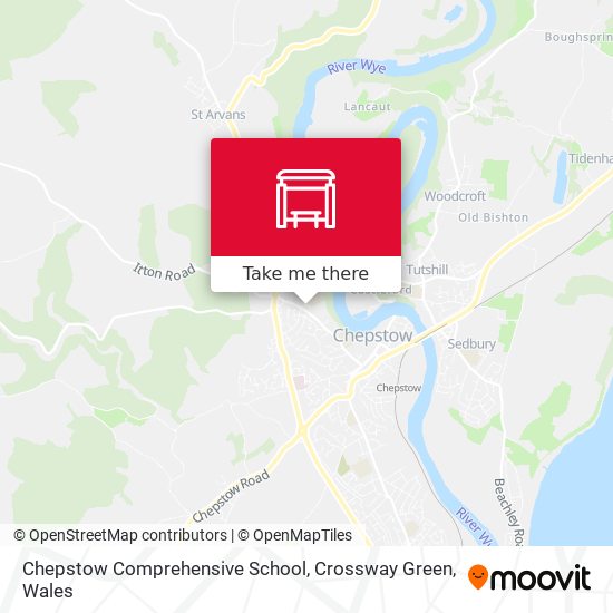 Chepstow Comprehensive School, Crossway Green map
