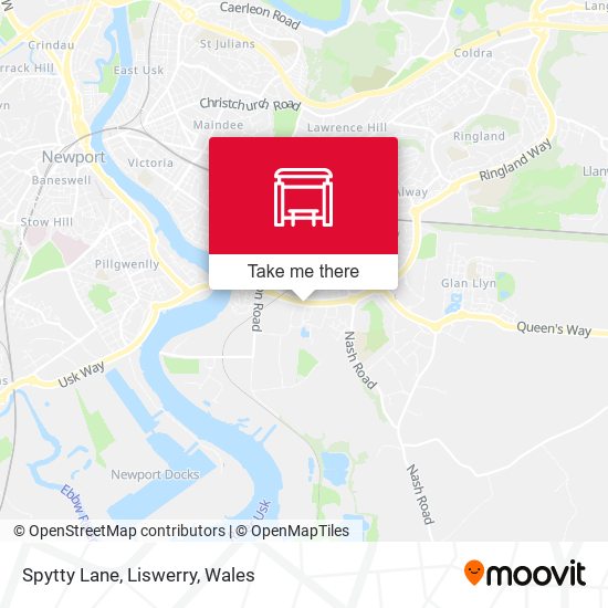 Spytty Lane, Liswerry map