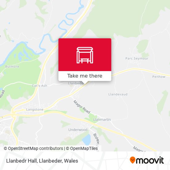 Llanbedr Hall, Llanbeder map