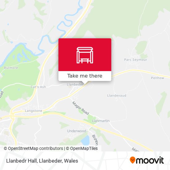 Llanbedr Hall, Llanbeder map