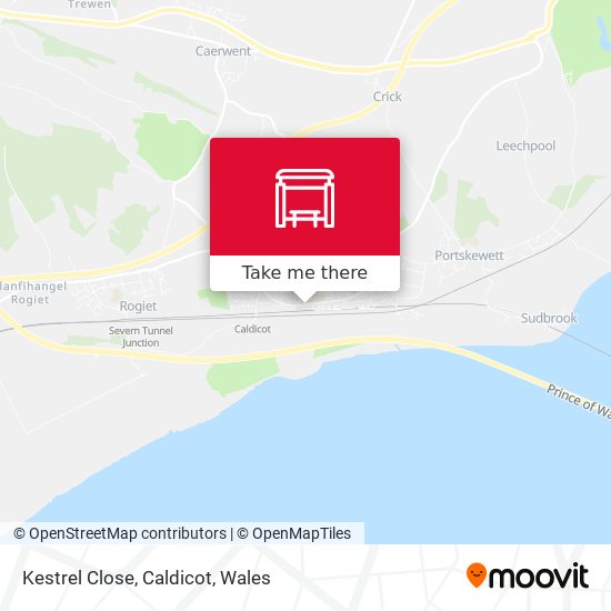 Kestrel Close, Caldicot map