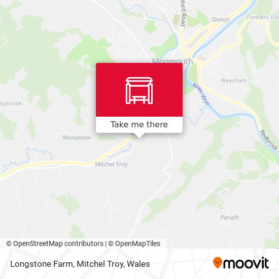 Longstone Farm, Mitchel Troy map